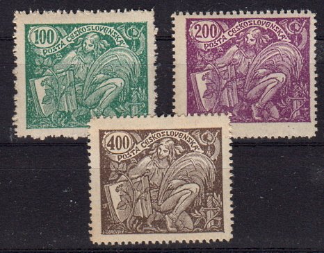 Briefmarken Tschechoslowakei 183-84 + 86 A *