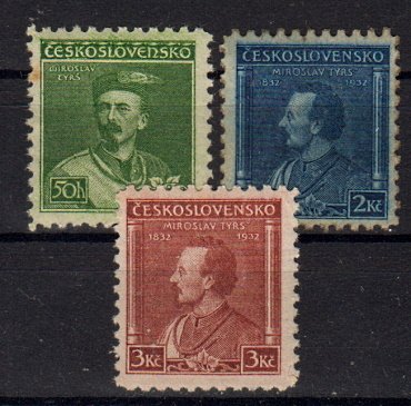 Briefmarken Tschechoslowakei 314 + 16-17 *