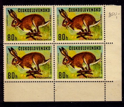 Briefmarken Tschechoslowakei 1664 I + II ** je 2x