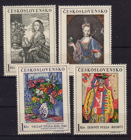 Briefmarken Tschechoslowakei 1668-69 + 71-72 **