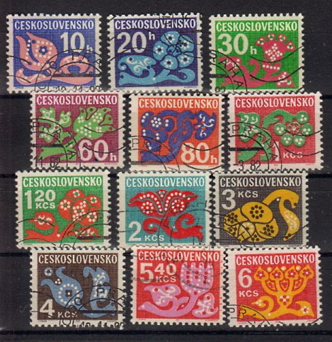 Briefmarken Tschechoslowakei Porto 92-103 o