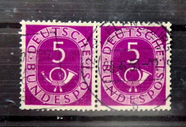 Briefmarke BRD 125 o waagrechtes Pärchen