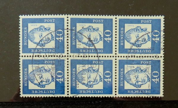 Briefmarke BRD 355 y Sechserblock. Einen seltene Einheit mit hohem Michelwert!