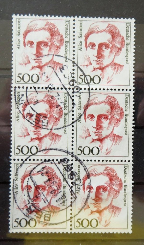 Briefmarke BRD 1397 o Sechserblock. Eine seltene Einheit!
