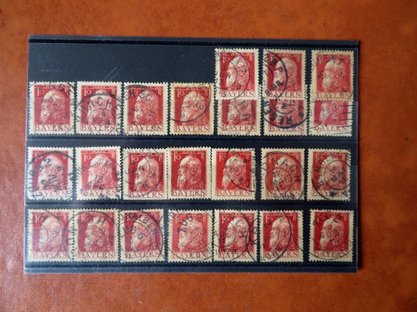 Briefmarke Bayern 78 o mehrfach Lot