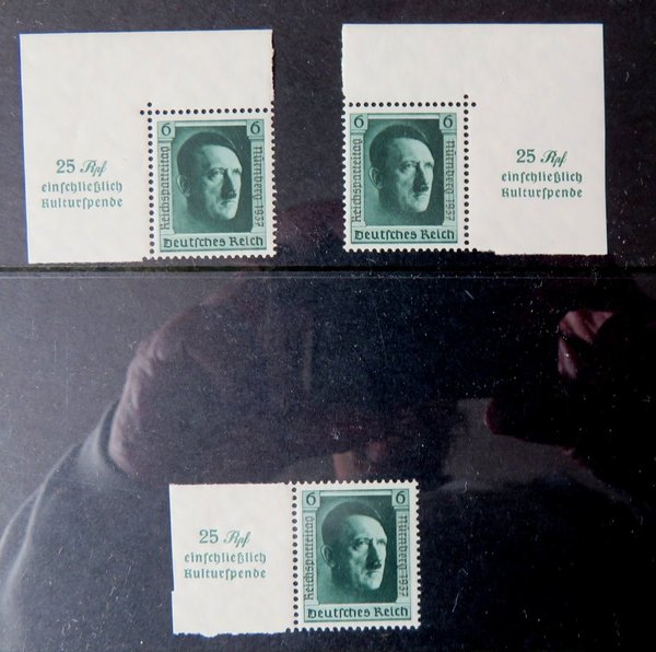 Briefmarke Deutsches Reich 3 x 650 ** aus Block 11