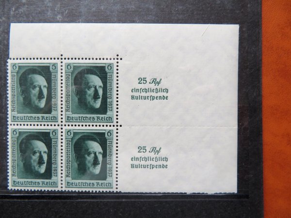Briefmarke Deutsches Reich 650 ** Viererblock aus Block 11