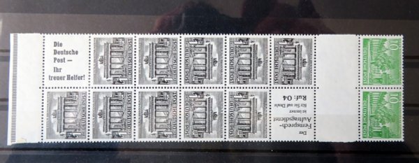 Briefmarke Berlin Großer ZD ** aus MHB 2 mit HB 9+10 mit 42 + ZS + 2 x 47 I
