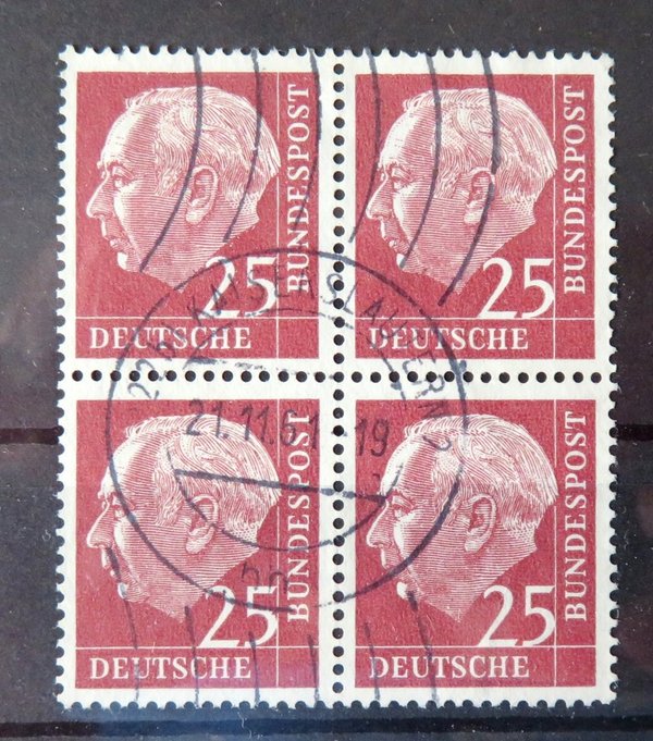 Briefmarke BRD 186 x o Viererblock