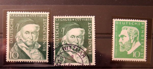 Briefmarke BRD 204 ** und o und 209 **