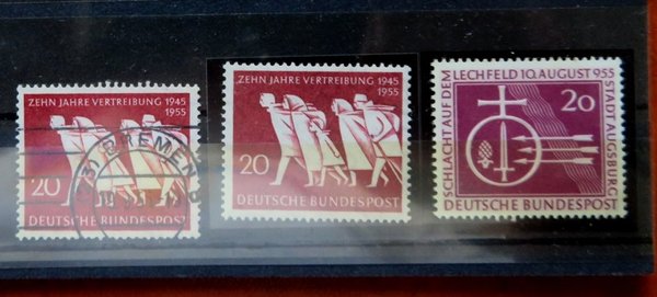 Briefmarke BRD 215 o und 215/16 **
