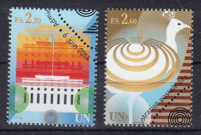 Briefmarke Vereinte Nationen Genf 860-61 o