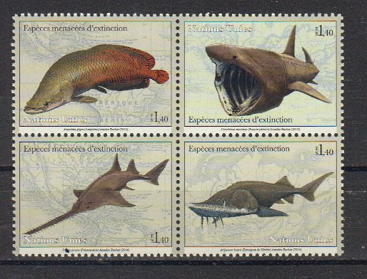 Briefmarke Vereinte Nationen Genf 884-87 **