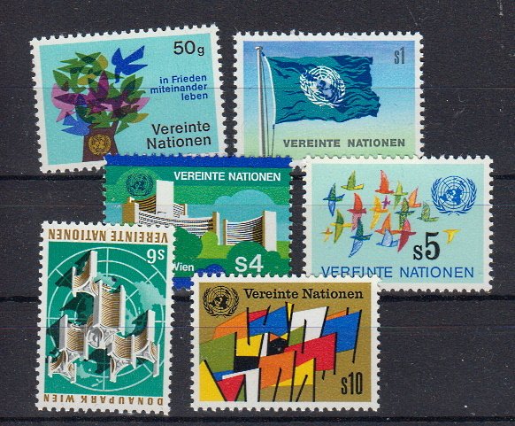 Briefmarke Vereinte Nationen Wien 1-6 **