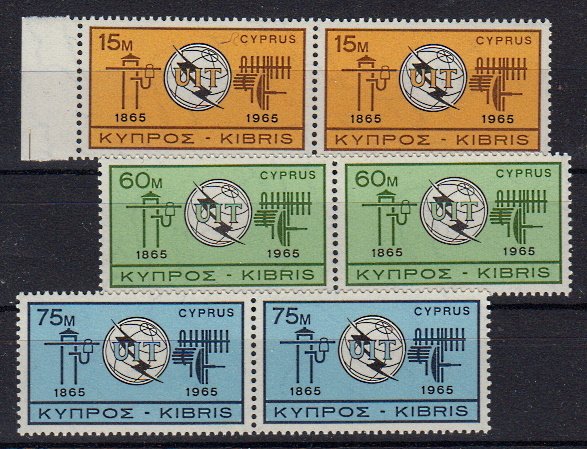 Briefmarken Zypern 253-55 ** Paare