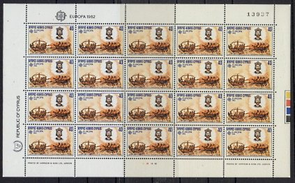 Briefmarken Zypern 566 ** Bogen