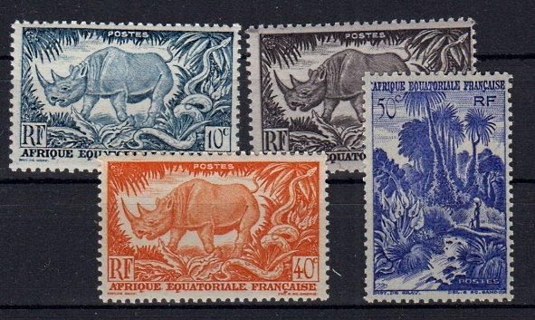 Briefmarken Französisch Äquatorial Afrika 262-65 **