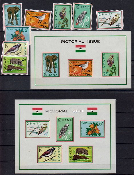 Briefmarken Ghana 198-205 + Block 14-15 **