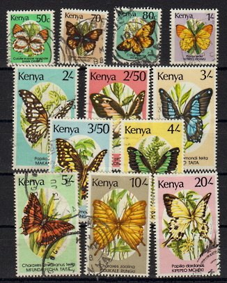 Briefmarken Kenia 417-26 + 28-29 o