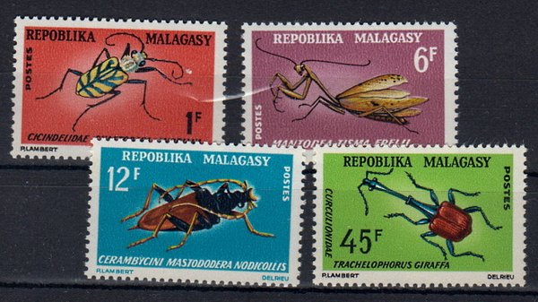 Briefmarken Madagaskar 546-49 */**