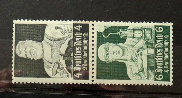 Briefmarke Deutsches Reich S 219 ** mit 557 und 559