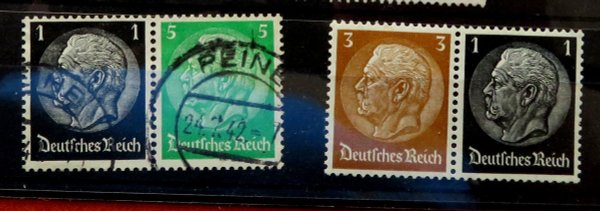 Briefmarke Deutsches Reich W 71 o und W 77 ** u.a. mit 512