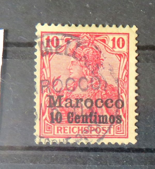 Briefmarke Deutsche Auslandspost in Marokko 9 o