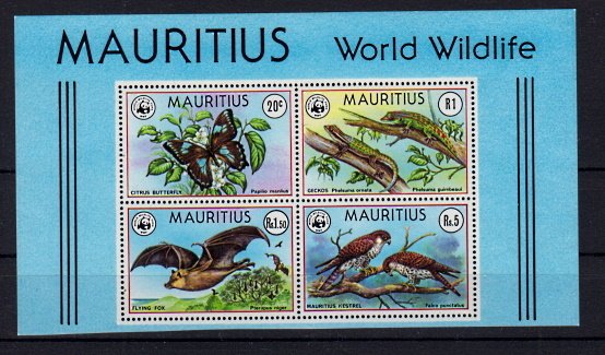 Briefmarken Mauritius Block 8 ** unten angeschnitten