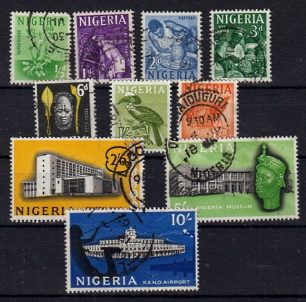 Briefmarken Nigeria 92-93 + 95-96 + 98-103 o