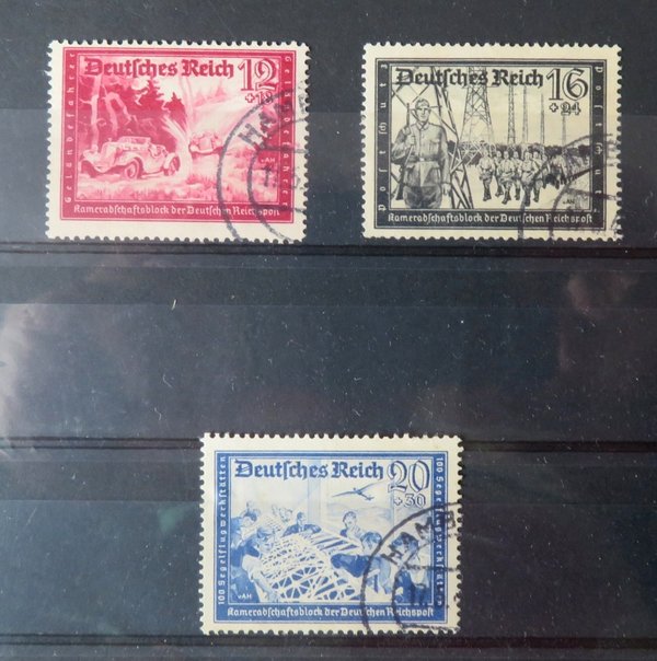 Briefmarke Deutsches Reich 775/77 o