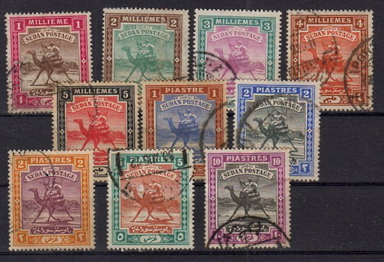 Briefmarken Sudan 17-19 + 21-27 o
