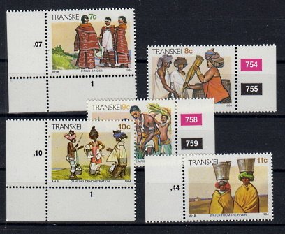 Briefmarken Transkei 137 + 139-40 + 42-54 **