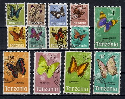 Briefmarken Tansania 35-41 + 43-48 o