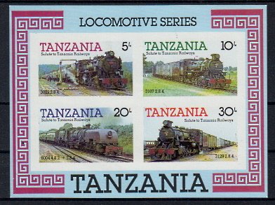 Briefmarken Tansania Block 44 ** ungezähnt!