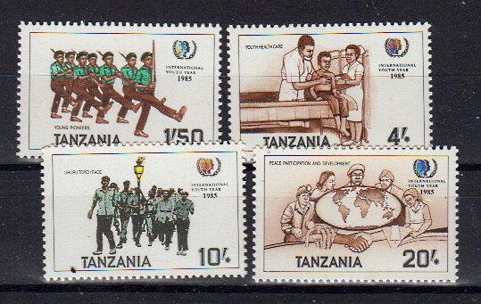 Briefmarken Tansania 288-91 ** auch als 4er Blöcke