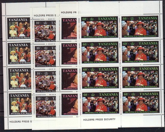 Briefmarken Tansania 391-94 ** KLB