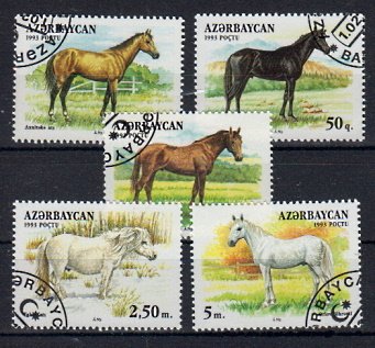 Briefmarken Aserbaidschan 79 + 81-84 o