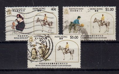 Briefmarken Hongkong 435-36 + 38 o