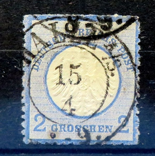 Briefmarke Deutsches Reich 5 o. Zentrierter Stempel