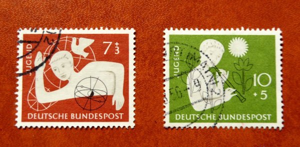 Briefmarke BRD 232/33 o