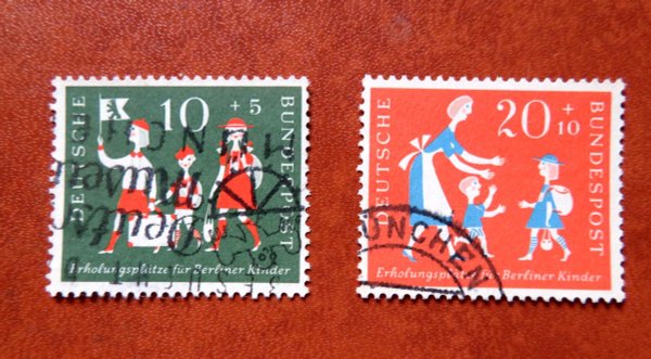 Briefmarke BRD 250/51 o
