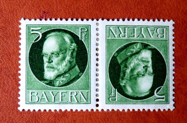 Briefmarke Bayern K3 * Kehrdruck der 95