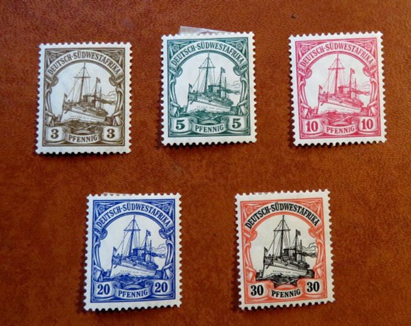 Briefmarke Deutsche Kolonien Deutsch-Südwestafrika 24/28 *