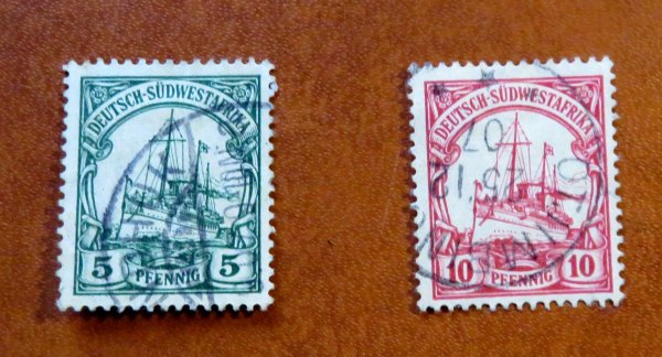 Briefmarke Deutsche Kolonien Deutsch-Südwestafrika 25/26 o