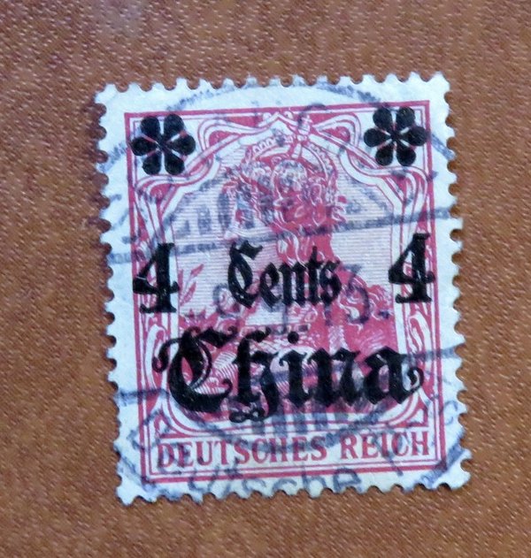 Briefmarke Deutsche Auslandspost in China 40 o