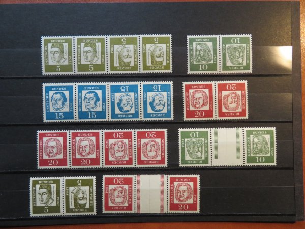 Briefmarke BRD ex 347/ 352 ** alles ZD wie abgebildet!