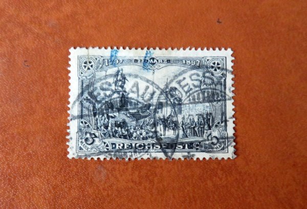 Briefmarke Deutsches Reich 65 I o reparierter Riss links oben