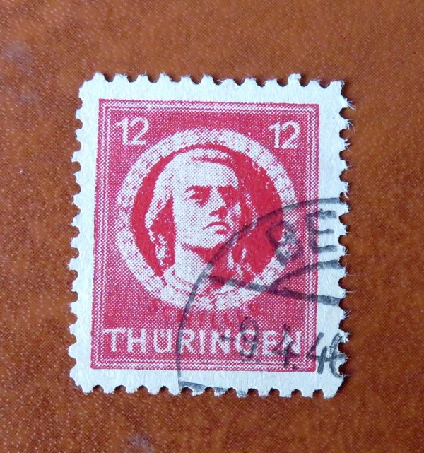 Briefmarke SBZ Thüringen 97 bz II geprüft