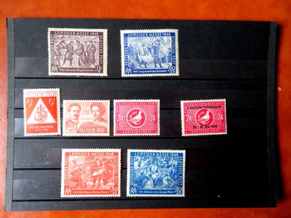Briefmarke SBZ 198/99 und 228/33 alles *