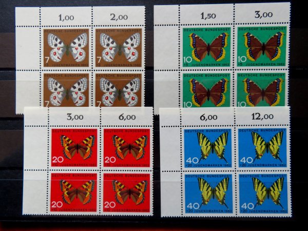 Briefmarke BRD 376/79 ** ER OR VB